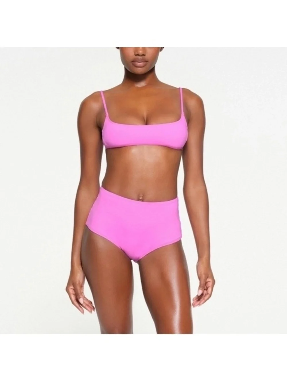SKIMS Recycled Swim Full Brief Bikini Bottom in Neon Orchid